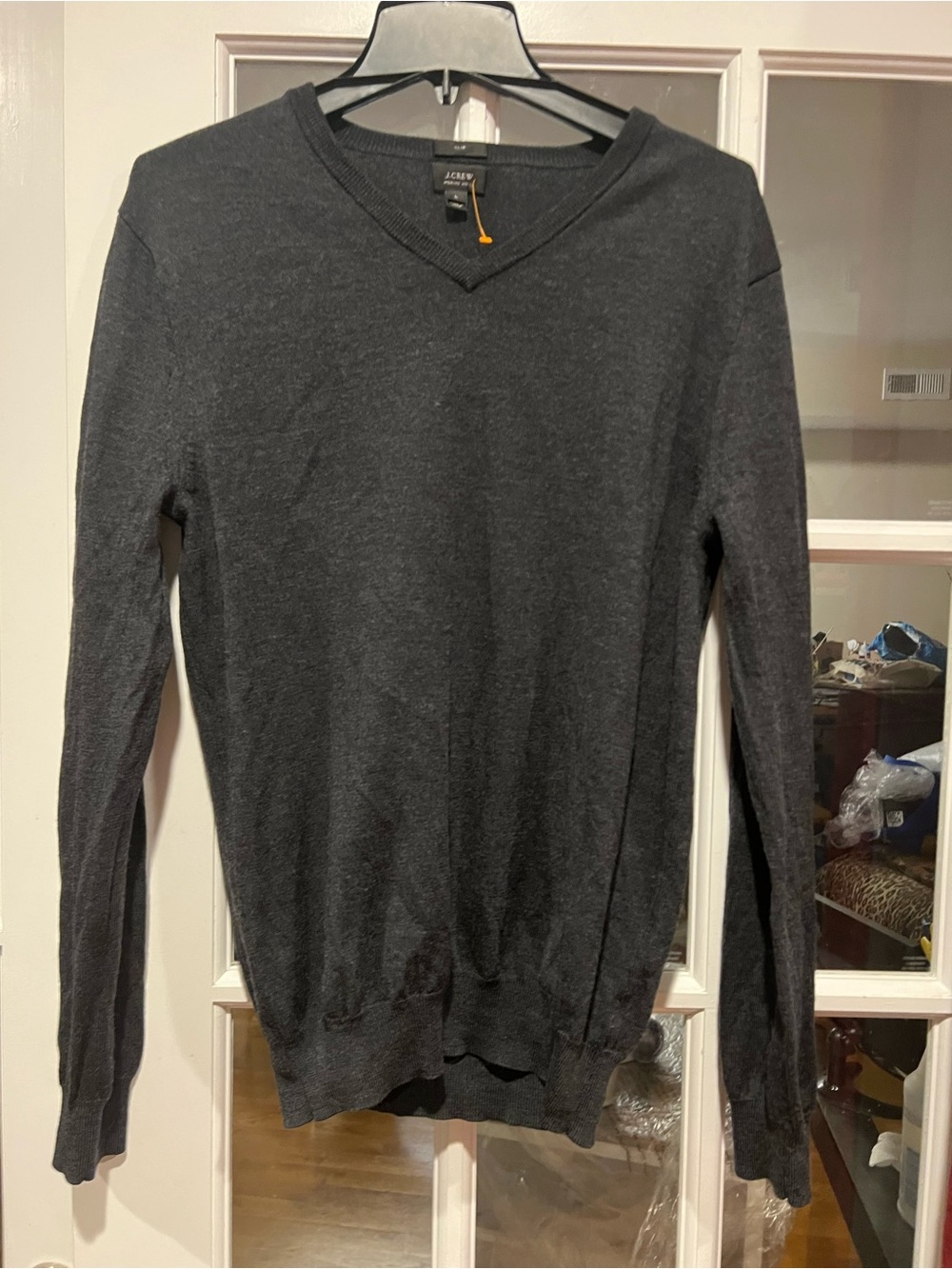 J. Crew Men's Charcoal V-Neck Sweater